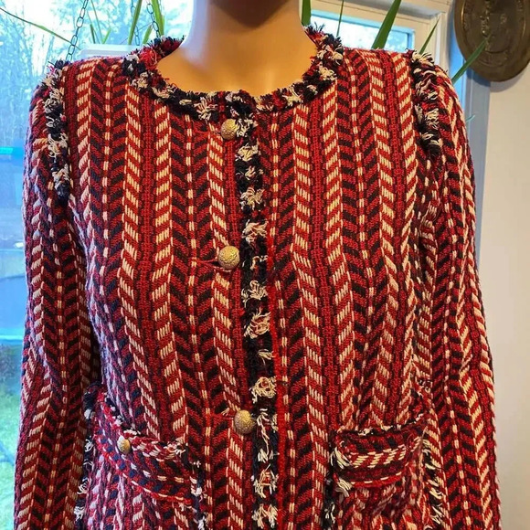 VTG 90s-Y2K Grannycore Rare Jealous Tomato Knit Cardigan Jacket Women S Pocket - Picture 6 of 6